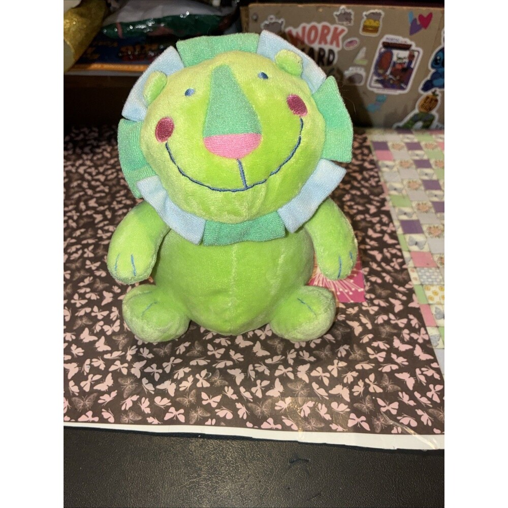 The Manhattan Toy Company Baby Jingle Jungle Green Lion plush Stuffed Animal